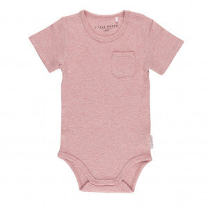 Body manga corta jaspeado rosa little dutch 1
