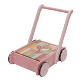 Caminador con bloques flowers rosa little dutch 1