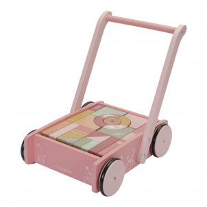 Caminador con bloques flowers rosa little dutch 1