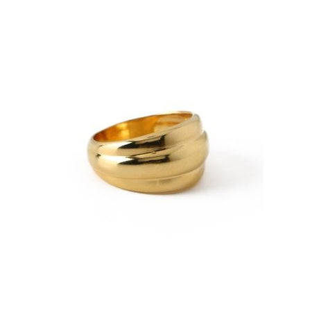 Anillo orelia m/l voluminous pale gold 1