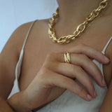 Anillo orelia s/m russian pale gold 2