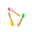 Cucharas bamboo rosa verde amarillo eco rascals 1