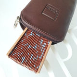 Funda abanico cremallera marron popelin 1