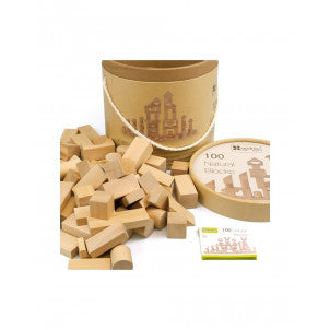Barril 100 bloques madera natural andreu toys 1