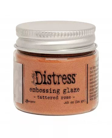 POLVOS EMBOSSING RANGER glaze Tattered Rose 1