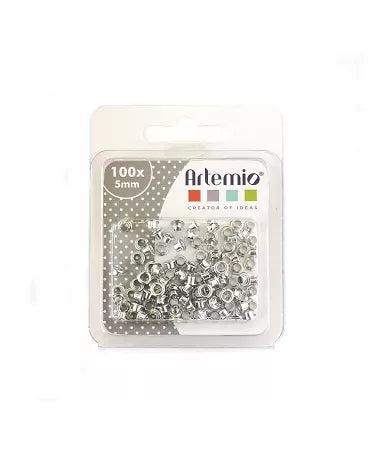 EYELETS MINI 5mm x 100ud PLATA 1