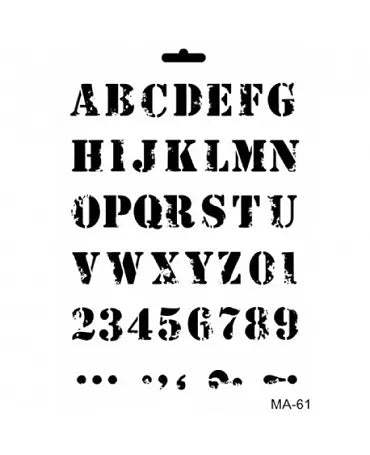 Stencils Cadence 21x30 LETRAS SHERIF 1