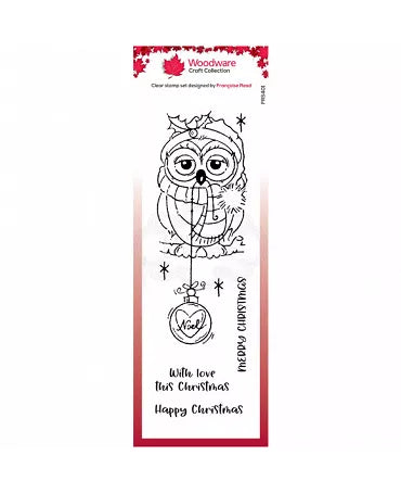 SELLO silicona CREATIVE EXPRESSIONS • Woodware clear stamp bauble owl 2
