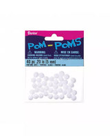 POMPÓN PEQUEÑO 5mm 40pcs White 1