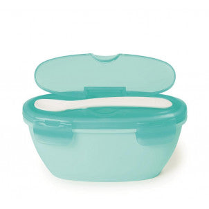 Bol y cuchara de viaje azul pastel skip hop 1