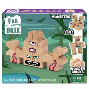 Bloques de madera monstruos 17 pzas fabbrix 1
