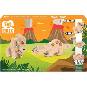 Bloques de madera dinosaurios 118 pzas fabbrix 1