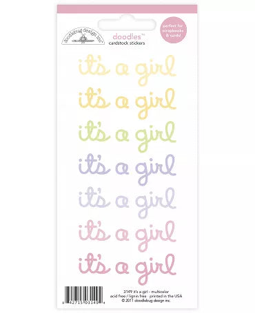 Stickers Its a Girl Doodles (3149) 1