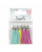 Borlas 5 ud mint, amarillo y rosa 1