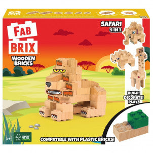 Bloques de madera safari 57 pzas fabbrix 1
