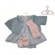 Ropita para muñecas celeste buff rosa v-38 llorens 1