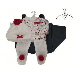 Ropita para muñeca beige con capazo rn-35 llorens 1