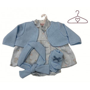 Ropita para muñecas celeste elefantes v-43 llorens 1