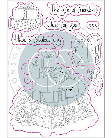 Sello Silicona CRAFT CONSORTIUM The Gift of Giving Clear Stamps The Gift 2