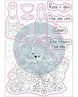 Sello Silicona CRAFT CONSORTIUM The Gift of Giving Clear Stamps Pop the Cork 2