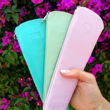 Funda abanico cremallera rosa suave popelin 2