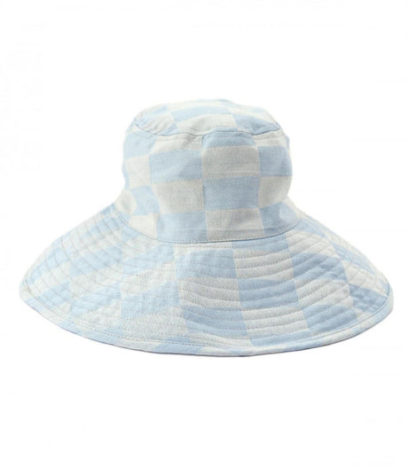 Sombrero wide vintage blue checker business & pleasure 1