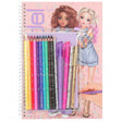 Libro de colorear con set de colores top model 1