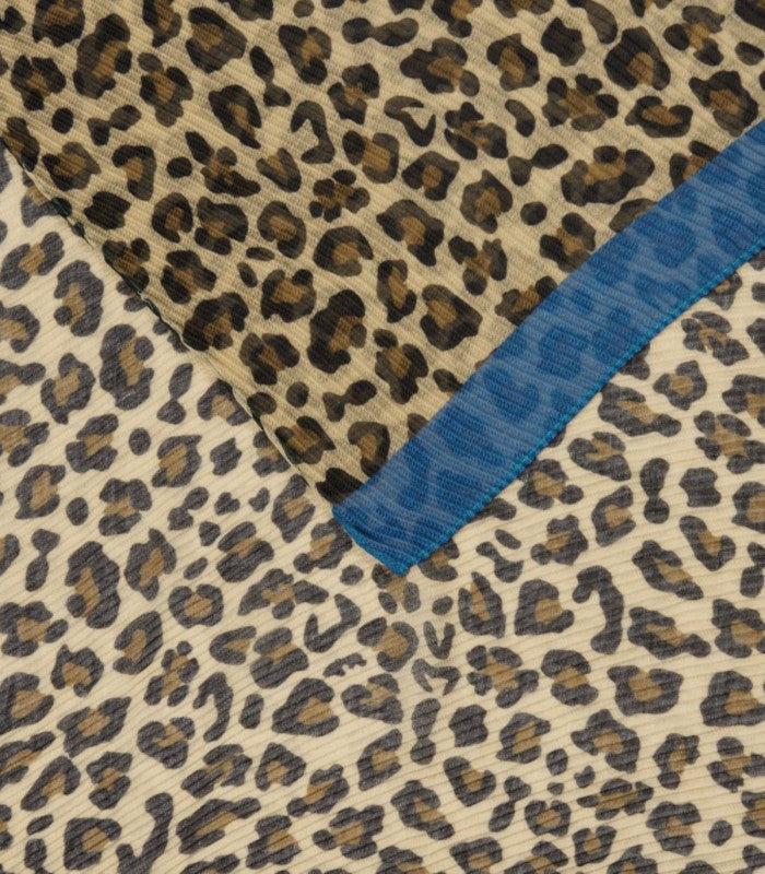 Fular lepard pleated brown codello 2