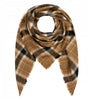 Fular checks woven embroidery brown codello 1