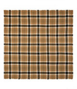 Fular checks woven embroidery brown codello 2
