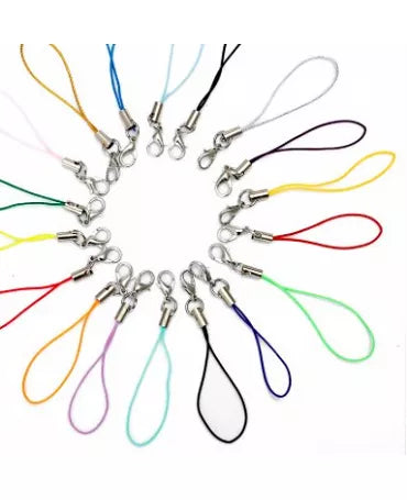 Colgante cuerda+mosquetón de 5 cm. 4 ud color NEGRO 1