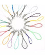 Colgante cuerda+mosquetón de 5 cm. 4 ud color NEGRO 1