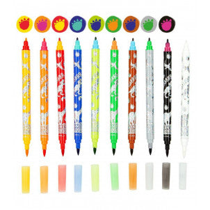 Rotuladores magicos de doble punta dino world 2