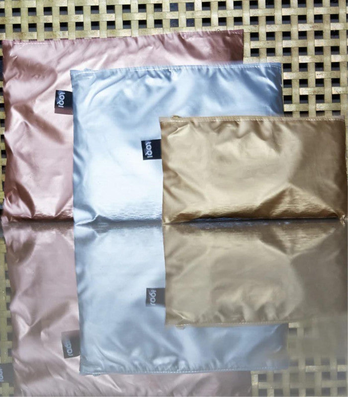 Set neceseres loqi metallic gold silver rose 2