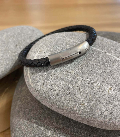 Pulsera hombre ss01 negro cx handmade 1