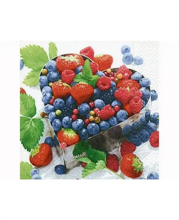 Servilletas CORAZÓN FRUTOS ROJOS 1