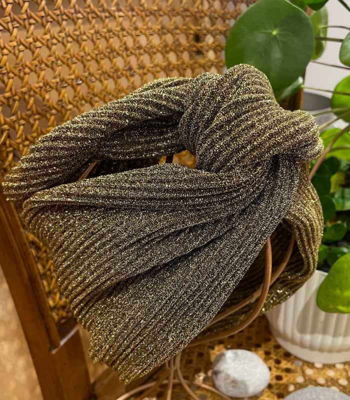Turbante maille dore paloma germain 2