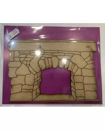 Madera silueta CHIMENEA Dm 15x11cm 1