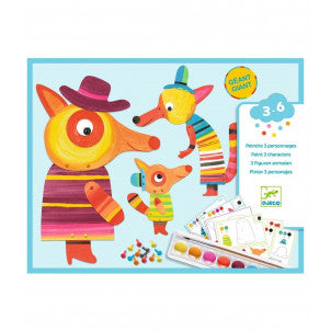 Pintura la familia de zorros djeco 1