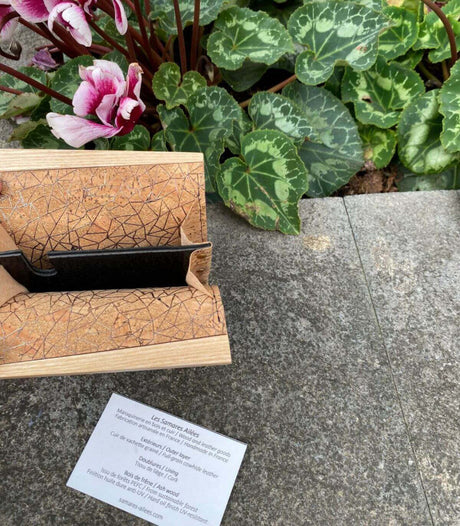 Cartera de madera michele rojo samares 2