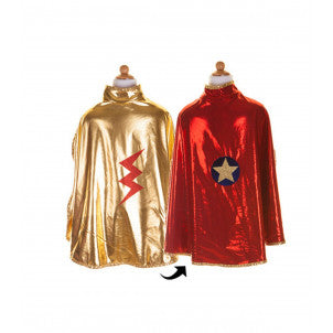 Capa wonder reversible dorado rojo great pretenders 5-6 años 1