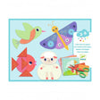 Collage recortar con bordes decorativos djeco 1