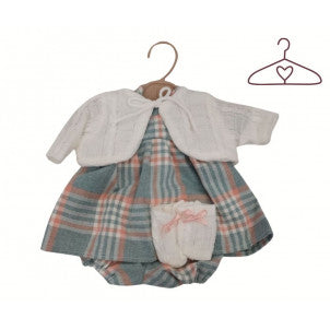 Ropita para muñecas cuadros gris v-42 llorens 1