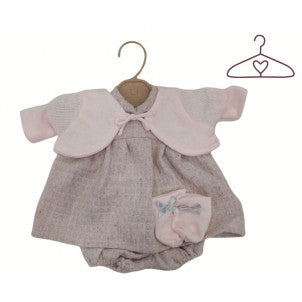 Ropita para muñecas jacquard rosa v-42 llorens 1