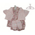 Ropita para muñecas flores rosa bebe v-38 llorens 1