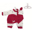 Ropita para muñecas pijama gorrito grana rn-38 llorens 1