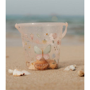 Cubo de playa 19cm flores & mariposas little dutch 2