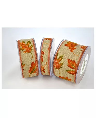 CINTA YUTE ESTAMPADO HOJAS OTOÑO 1
