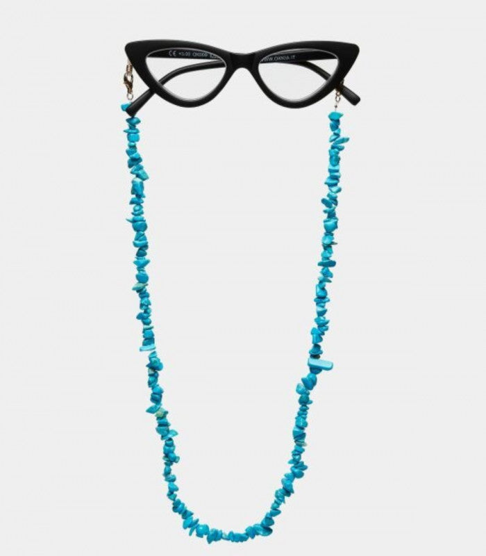 Cadena para gafas okkia glow turquesa 1