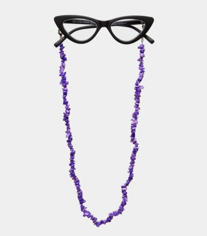 Cadena para gafas okkia glow lila 1